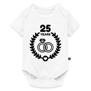 25 - Birthday Wedding - Marriage - Love - Baby Premium short-sleeve bodysuit - white - Front