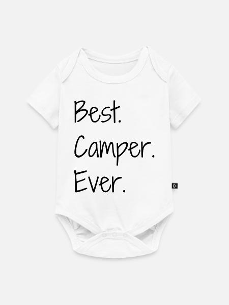 Camping / Camper / Zelt / Wandern - Baby Premium Kurzarmbody - Weiß