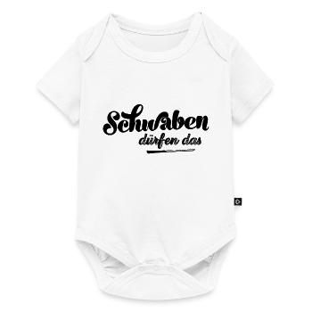 Schwaben dürfen das Schwabe Schwobe Schwabenland - Baby Premium Kurzarmbody - Weiß - Vorne
