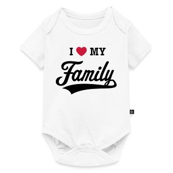 I Love My Family! (Ich Liebe Meine Familie! / 2C) - Baby Premium Kurzarmbody - Weiß - Vorne