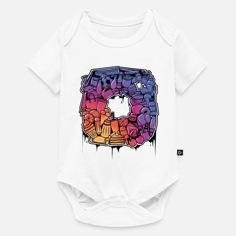 Instagram doodle logo - Body à manches courtes Premium Bébé - blanc