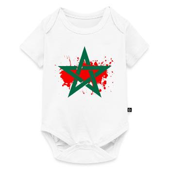 étoile marocaine maroc - Body à manches courtes Premium Bébé - blanc - Devant
