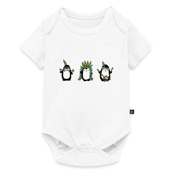 pingouins indiens - Body à manches courtes Premium Bébé - blanc - Devant