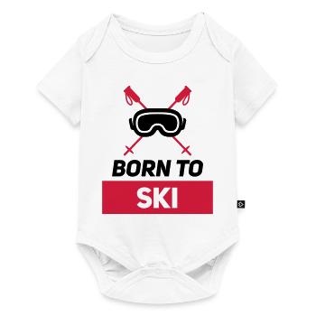 NÉ AU SKI - Body à manches courtes Premium Bébé - blanc - Devant