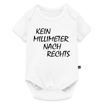 kein millimeter nach rechts - Baby Premium Kurzarmbody - Weiß - Vorne