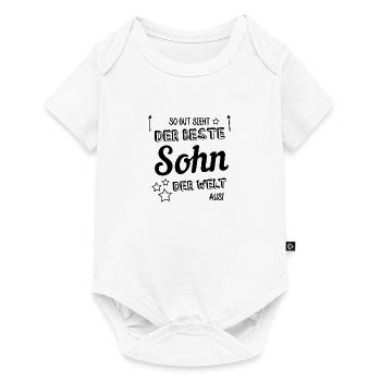 So gut sieht der beste Sohn der Welt aus! - Baby Premium Kurzarmbody - Weiß - Vorne