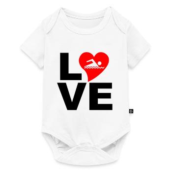 swimming love - Baby Premium short-sleeve bodysuit - white - Front