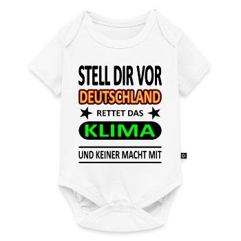 Deutschland rettet das Klima - Version 1-Satire - Baby Premium Kurzarmbody - Weiß - Vorne