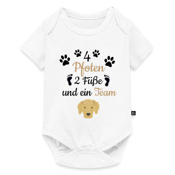 Golden Retriever Hundebesitzer Geschenkidee - Baby Premium Kurzarmbody - Weiß - Vorne