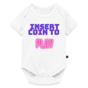 Insert coin to play - Baby Premium Kurzarmbody - Weiß - Vorne