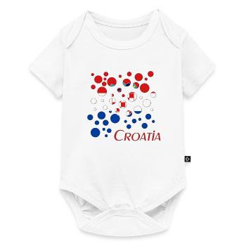 Kroatien Bubbles Croatia - Baby Premium Kurzarmbody - Weiß - Vorne