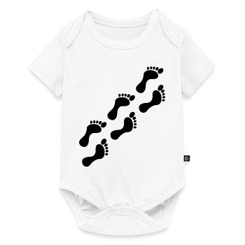 Footprints - Baby Premium short-sleeve bodysuit - white - Front