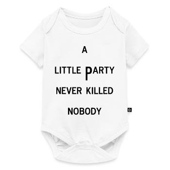 une petite fête jamais tuée célébrer personne anglais - Body à manches courtes Premium Bébé - blanc - Devant