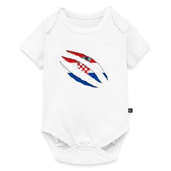 Hrvatska Croatia - Baby Premium Kurzarmbody - Weiß - Vorne