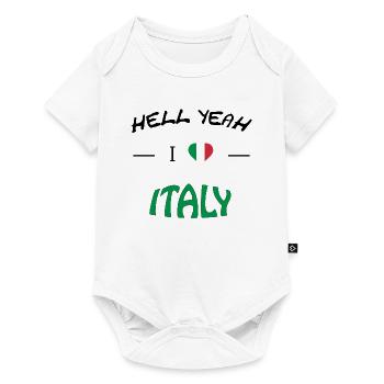 italien flagge italy Italia - Baby Premium Kurzarmbody - Weiß - Vorne