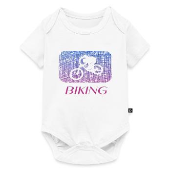 biking biken - Baby Premium Kurzarmbody - Weiß - Vorne
