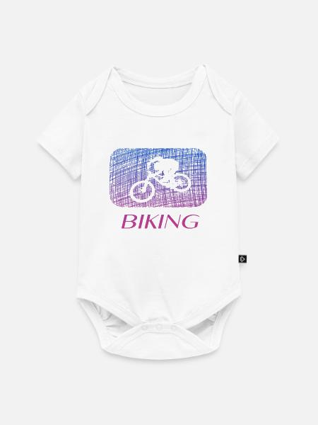 biking biken - Baby Premium Kurzarmbody - Weiß