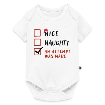 Naughty Nice Attempt Was Made,Funny Christmas Gift - Baby Premium short-sleeve bodysuit - white - Front