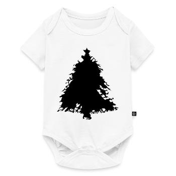 Christmas Tree Christmas Tree Winter Vector 2 - Baby Premium short-sleeve bodysuit - white - Front
