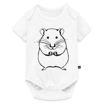 Hamster mignon animal rongeur animaux drôle animal 8 - Body à manches courtes Premium Bébé - blanc - Devant