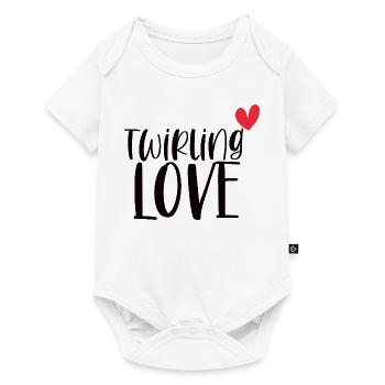 Twirling Love Stabdrehen Sport Geschenk - Baby Premium Kurzarmbody - Weiß - Vorne