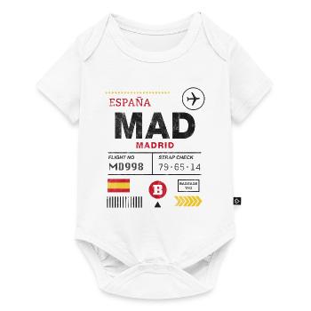 Madrid airport tag - Baby Premium short-sleeve bodysuit - white - Front