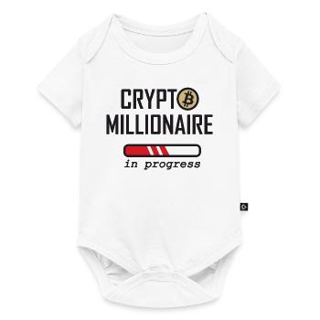 Krypto Millionär in Bearbeitung - Baby Premium Kurzarmbody - Weiß - Vorne