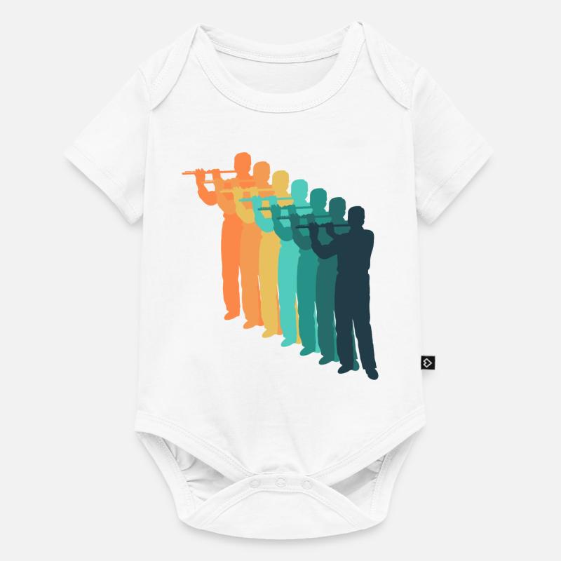 flûte rétro - Body à manches courtes Premium Bébé - blanc