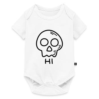 Crâne - Salut - Body à manches courtes Premium Bébé - blanc - Devant