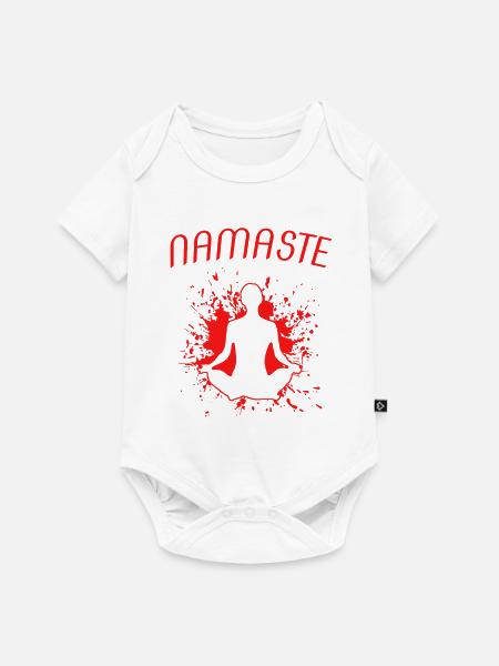 namaste - Baby Premium Kurzarmbody - Weiß