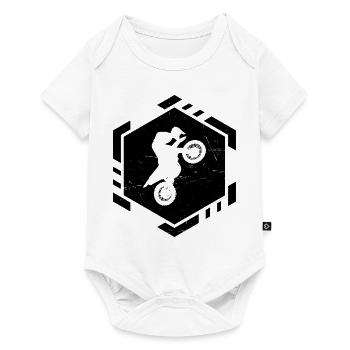 Freestyle Motocross Dirt Bike Supermoto Dirtbike - Baby Premium Kurzarmbody - Weiß - Vorne