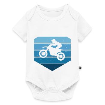 Dirt Biker Freestyle Motocross Dirt Bike pour hommes - Body à manches courtes Premium Bébé - blanc - Devant