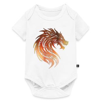Fantasy Dragon Anime Dragon Head Mythical reptile - Baby Premium short-sleeve bodysuit - white - Front