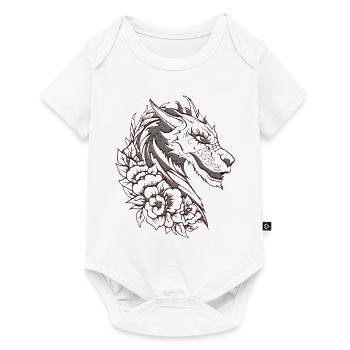 Fantasy Dragon Anime Dragon Head Reptile mythique - Body à manches courtes Premium Bébé - blanc - Devant