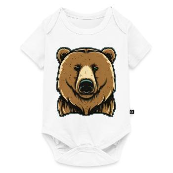 Gros ours sinistre - Body à manches courtes Premium Bébé - blanc - Devant