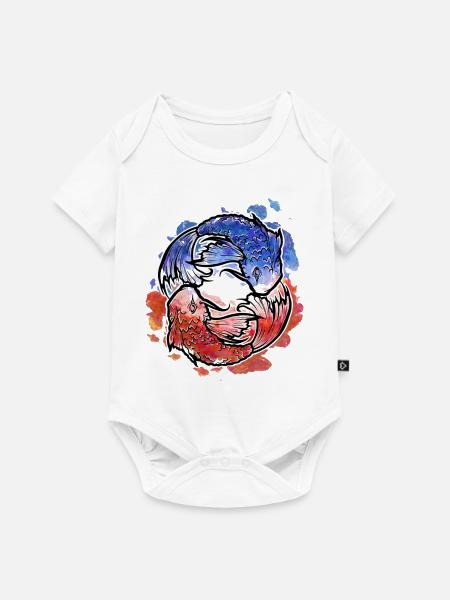 Pescis - Baby Premium Kurzarmbody - Weiß