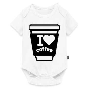 I love coffee 1 - Baby Premium short-sleeve bodysuit - white - Front
