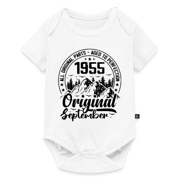 1955 September Original 69 Year Old Birthday Gift - Baby Premium short-sleeve bodysuit - white - Front