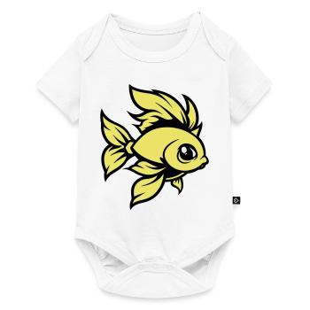 goldfisch fisch comic tier - Baby Premium Kurzarmbody - Weiß - Vorne