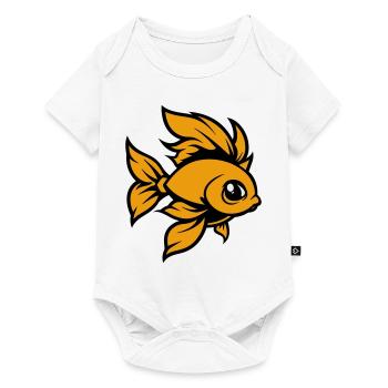goldfisch fisch comic - Baby Premium Kurzarmbody - Weiß - Vorne