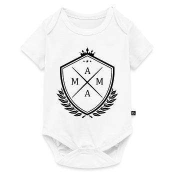 mama wappen - Baby Premium Kurzarmbody - Weiß - Vorne