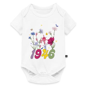 Year of Birth 1946 Wildflowers - Baby Premium short-sleeve bodysuit - white - Front