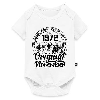 1972 November Original 52 Years Anniversary Gift - Baby Premium short-sleeve bodysuit - white - Front