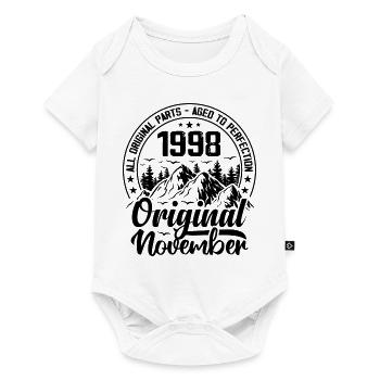 1998 November Original 26 Year Old Birthday Gift - Baby Premium short-sleeve bodysuit - white - Front
