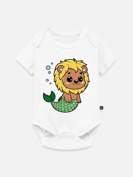 Niedlicher Seelöwe Löwe - Baby Premium Kurzarmbody - Weiß