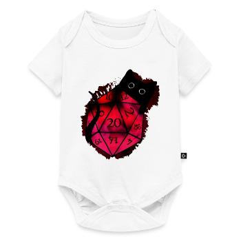 Pen n paper D20 W20 Cat Dark Mystery RPG - Baby Premium short-sleeve bodysuit - white - Front