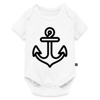 Anker - Baby Premium Kurzarmbody - Weiß - Vorne