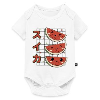 Pastèques Kawaii - Body à manches courtes Premium Bébé - blanc - Devant