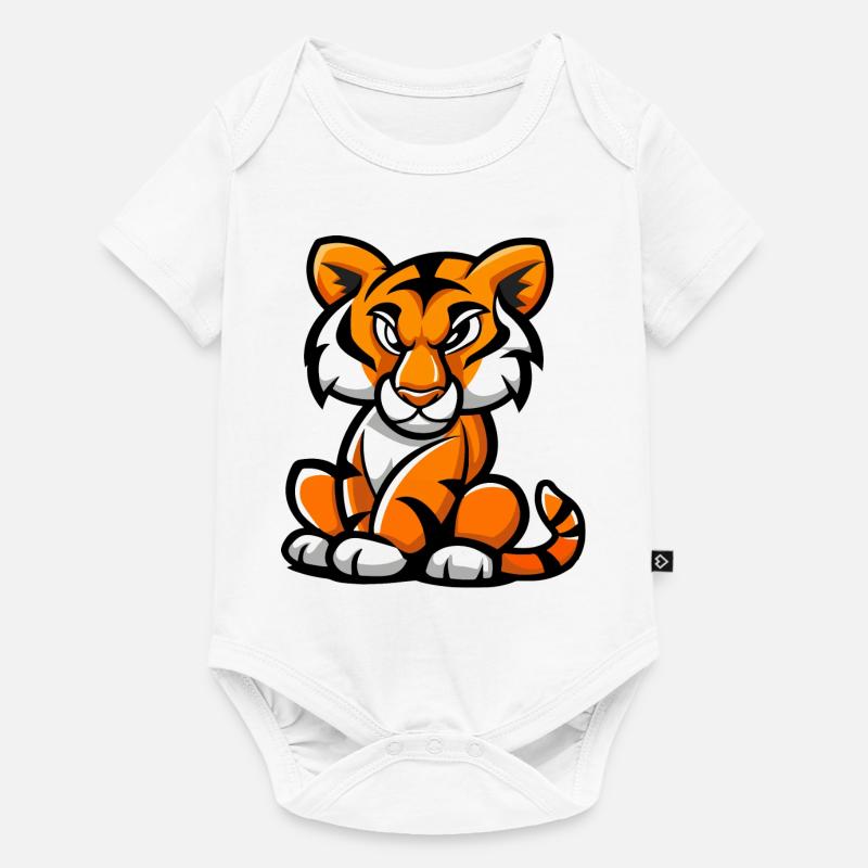Bande dessinée Tiger - Body à manches courtes Premium Bébé - blanc