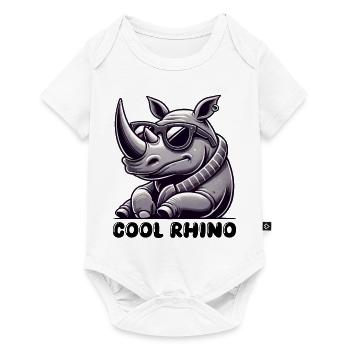 rhino cool sunglasses - Baby Premium short-sleeve bodysuit - white - Front